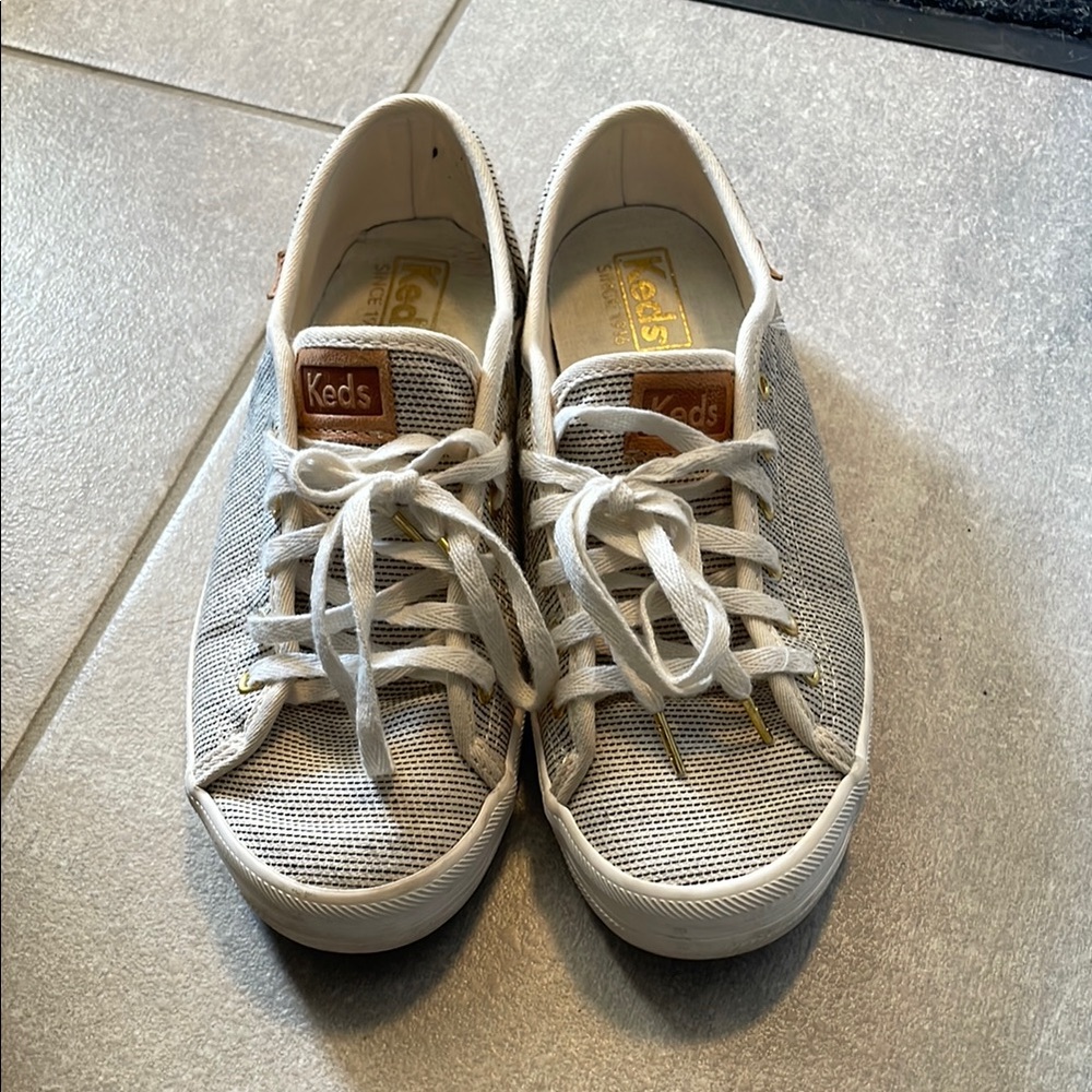 Keds White and Gray Sneakers